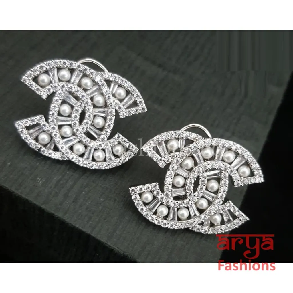 Astha CZ Studs/ Fusion Studs/Contemporary Studs