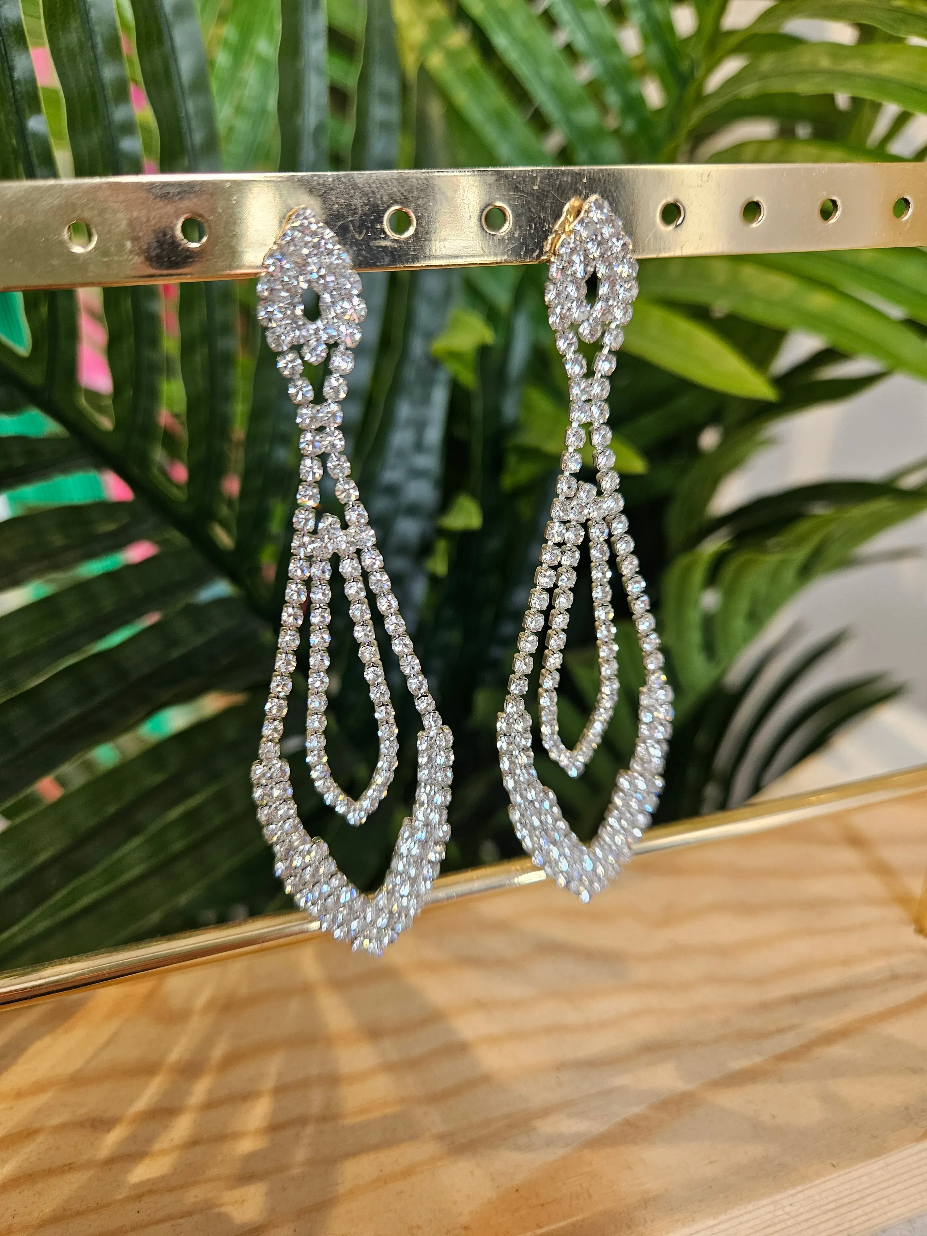 Avie Drop Diamanté Earrings