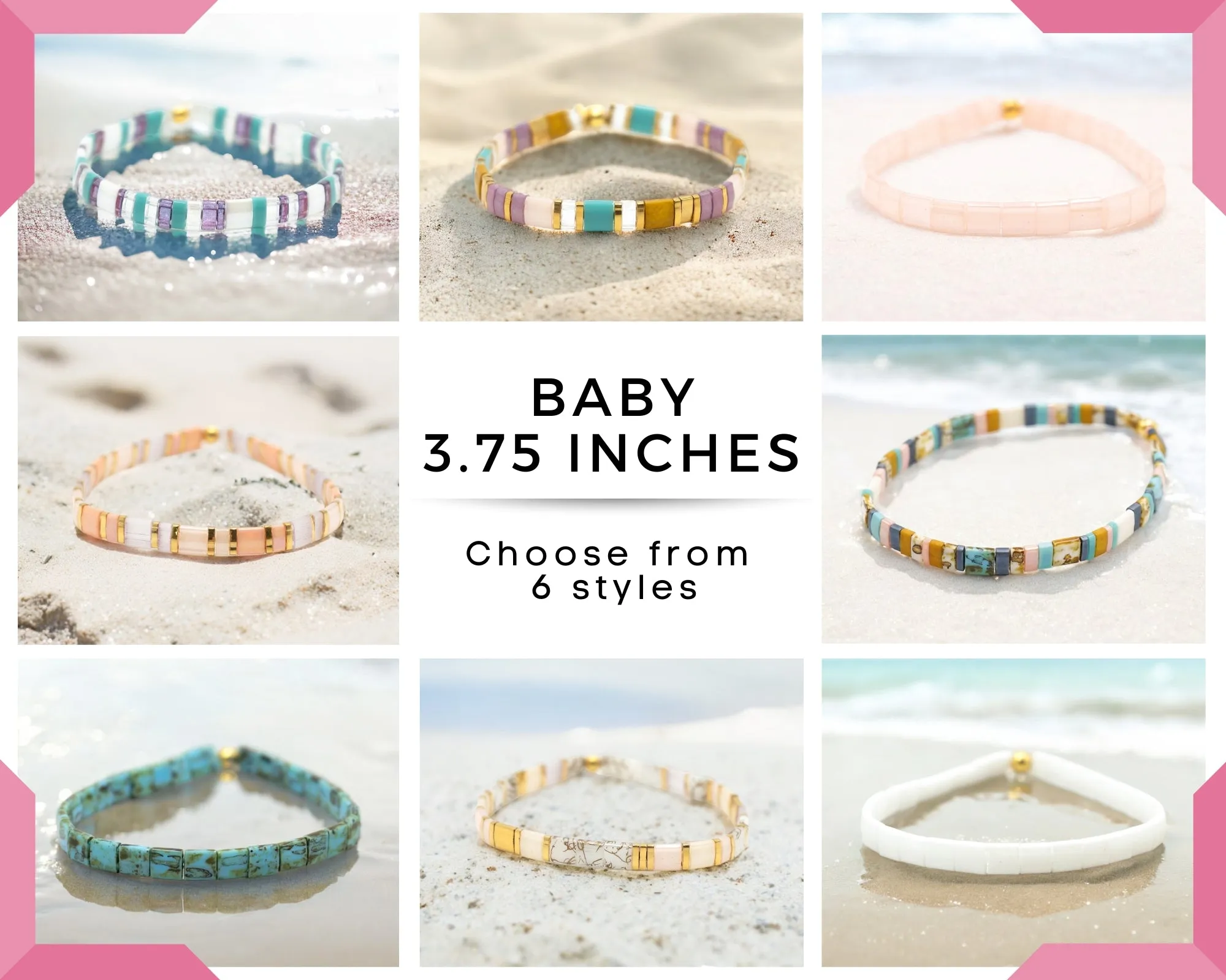 BABY Bracelets - 3.75 inches - 6 STYLES