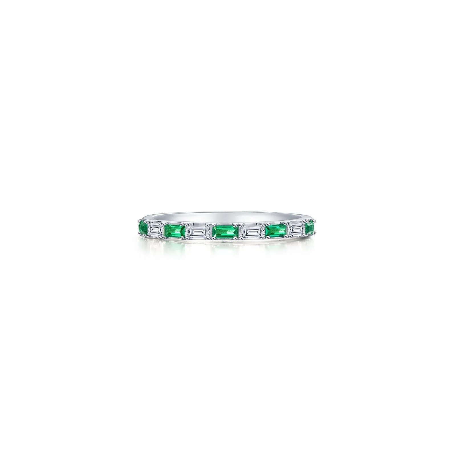 Baguette Half-Eternity Band