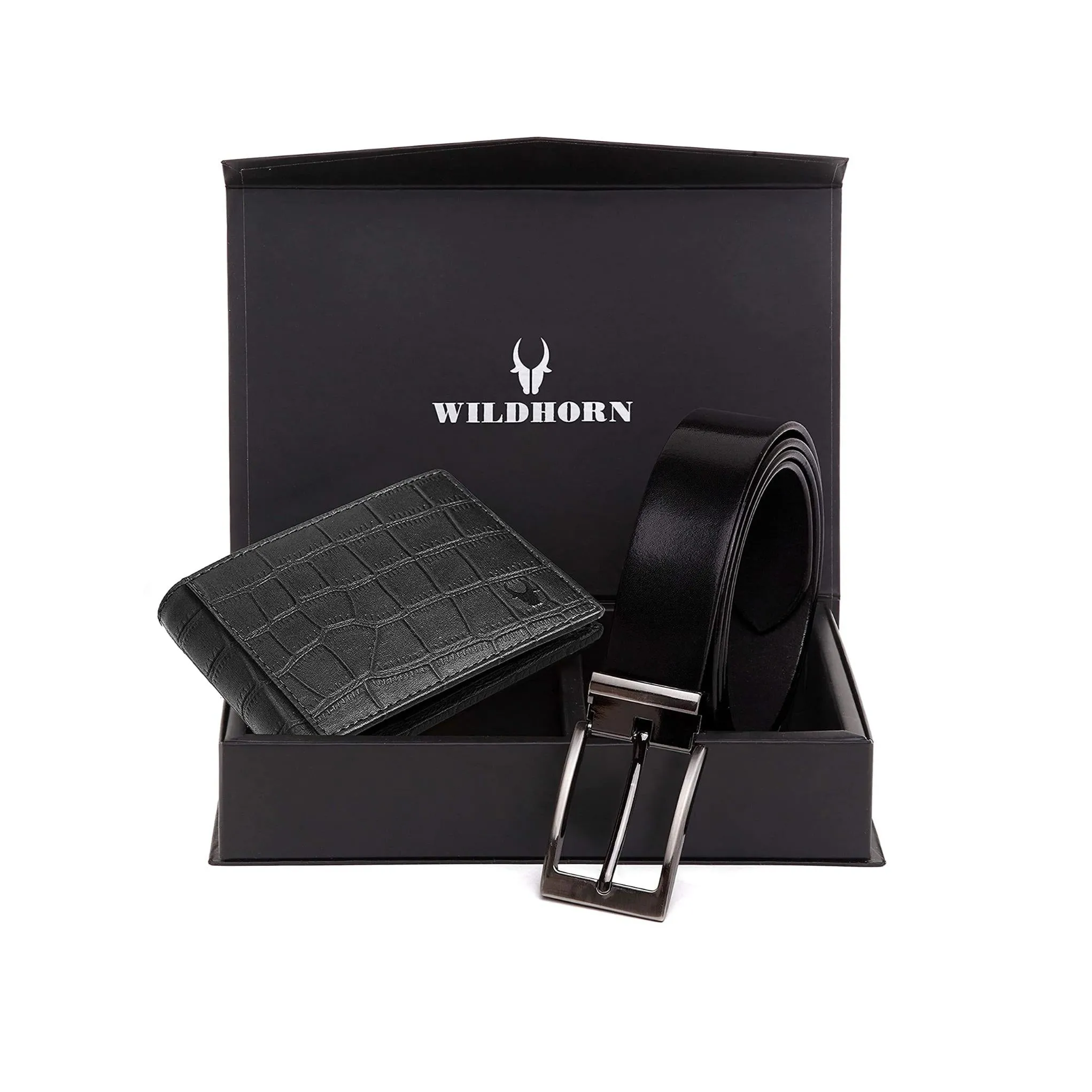 BATSVILLE Leather Wallet & Belt Gift Hamper for Men