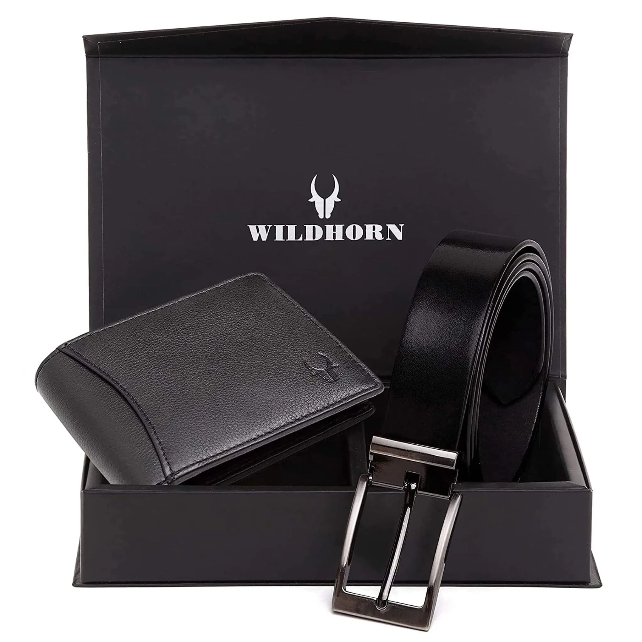 BATSVILLE Leather Wallet & Belt Gift Hamper for Men