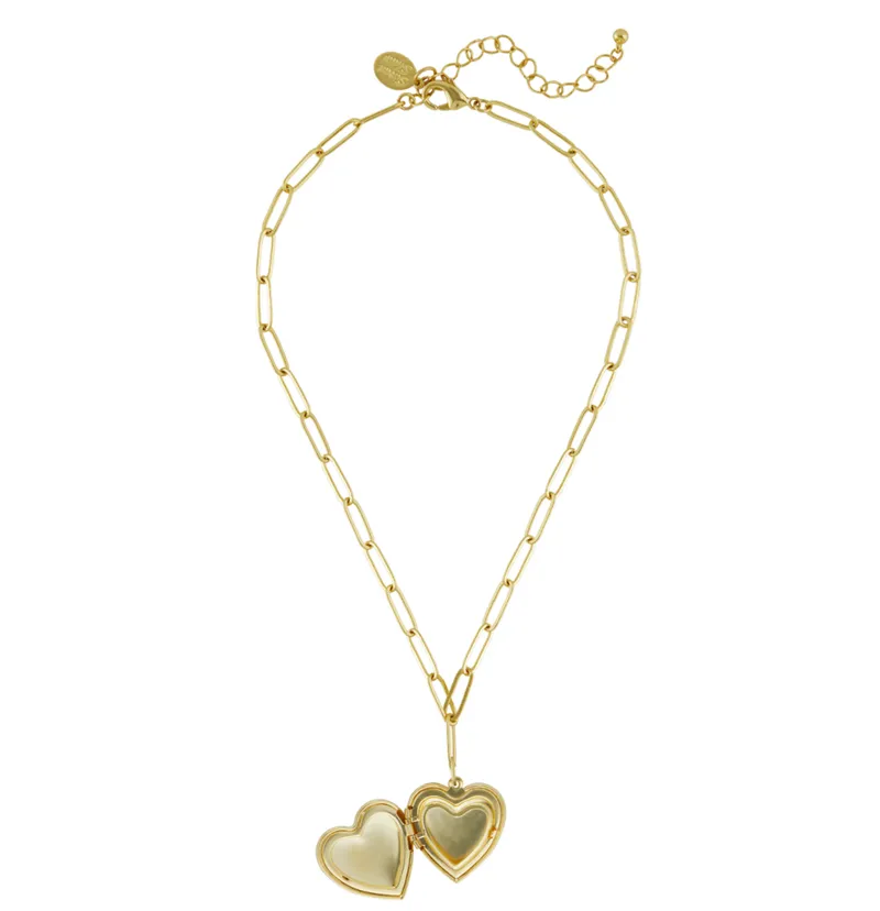 Bee Heart Locket Necklace