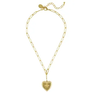 Bee Heart Locket Necklace