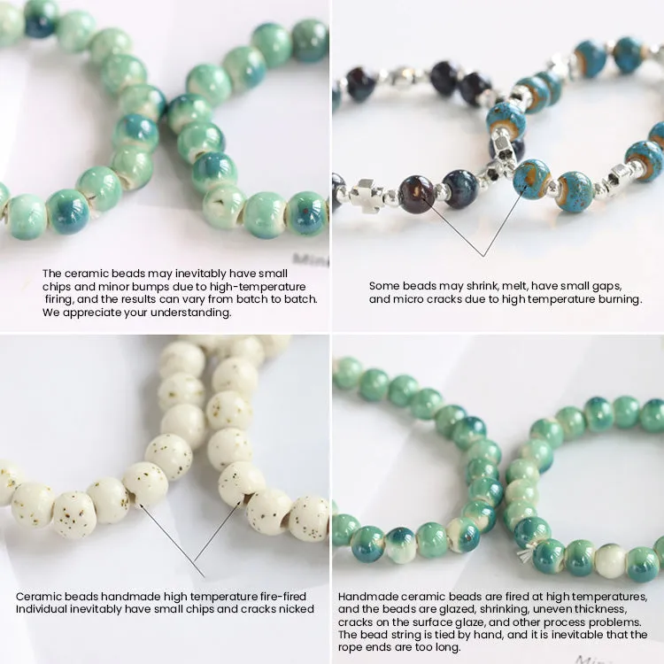 BITEFU Forest-style ceramic bracelet with an ethnic vibe, artistic flair, and a fresh, stylish design.