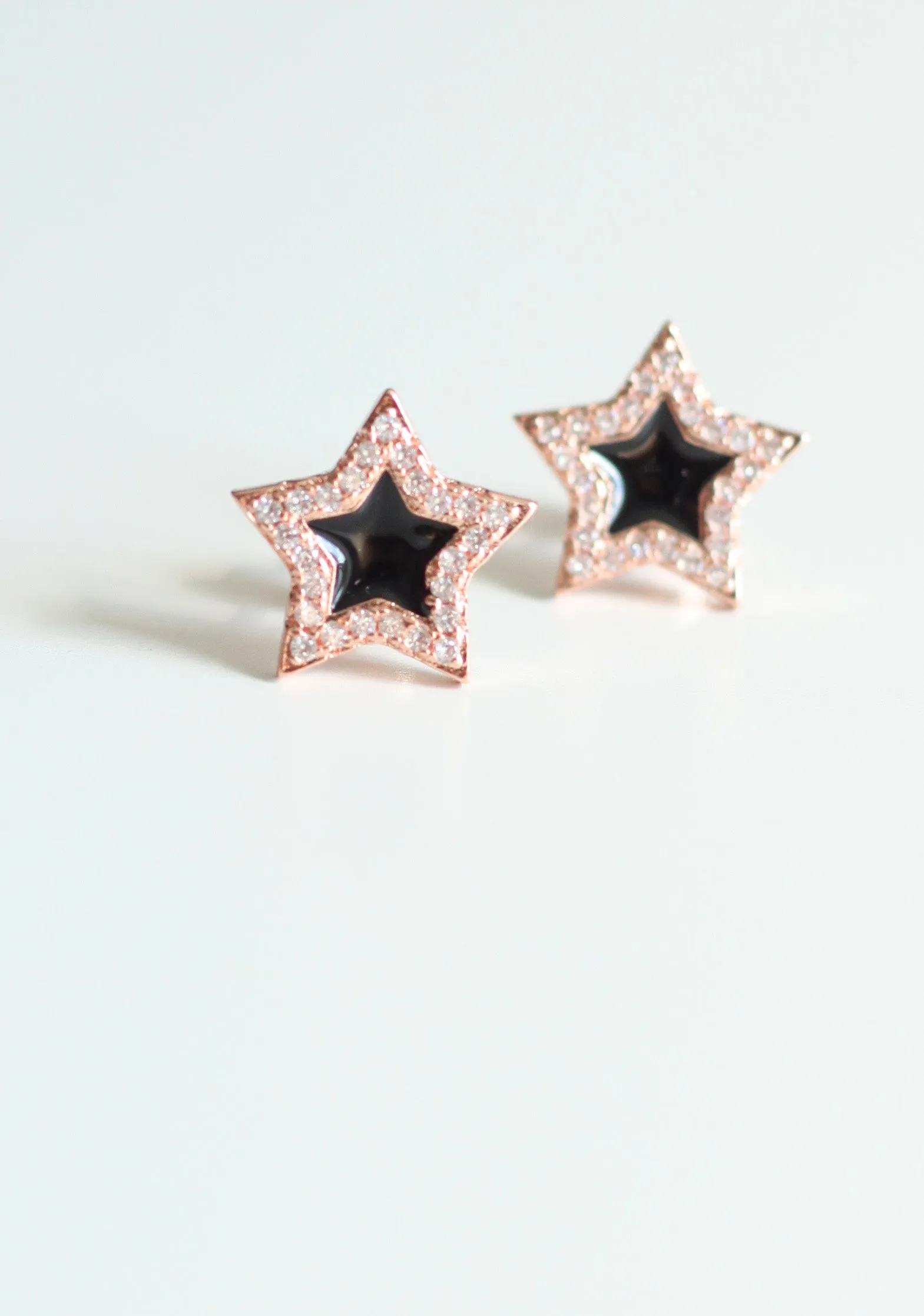 Black Heart Stud Earrings