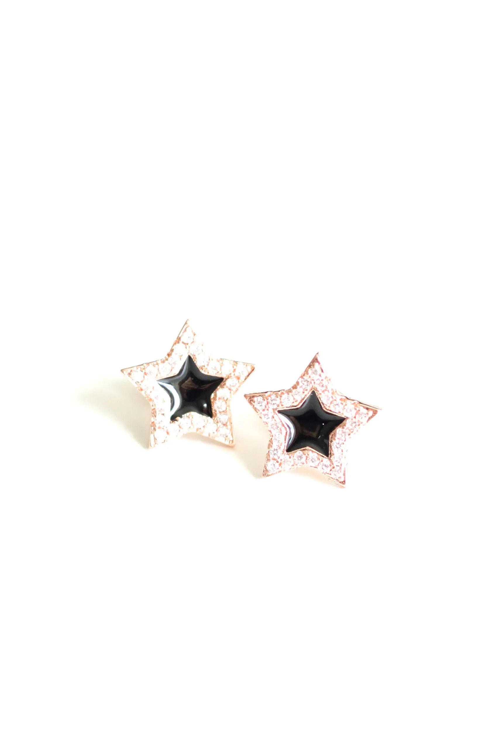 Black Star Stud Earrings