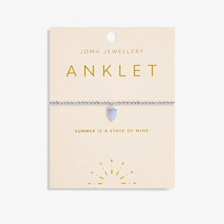 BLUE AGATE CRYSTAL ANKLET