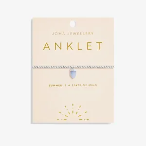 BLUE AGATE CRYSTAL ANKLET