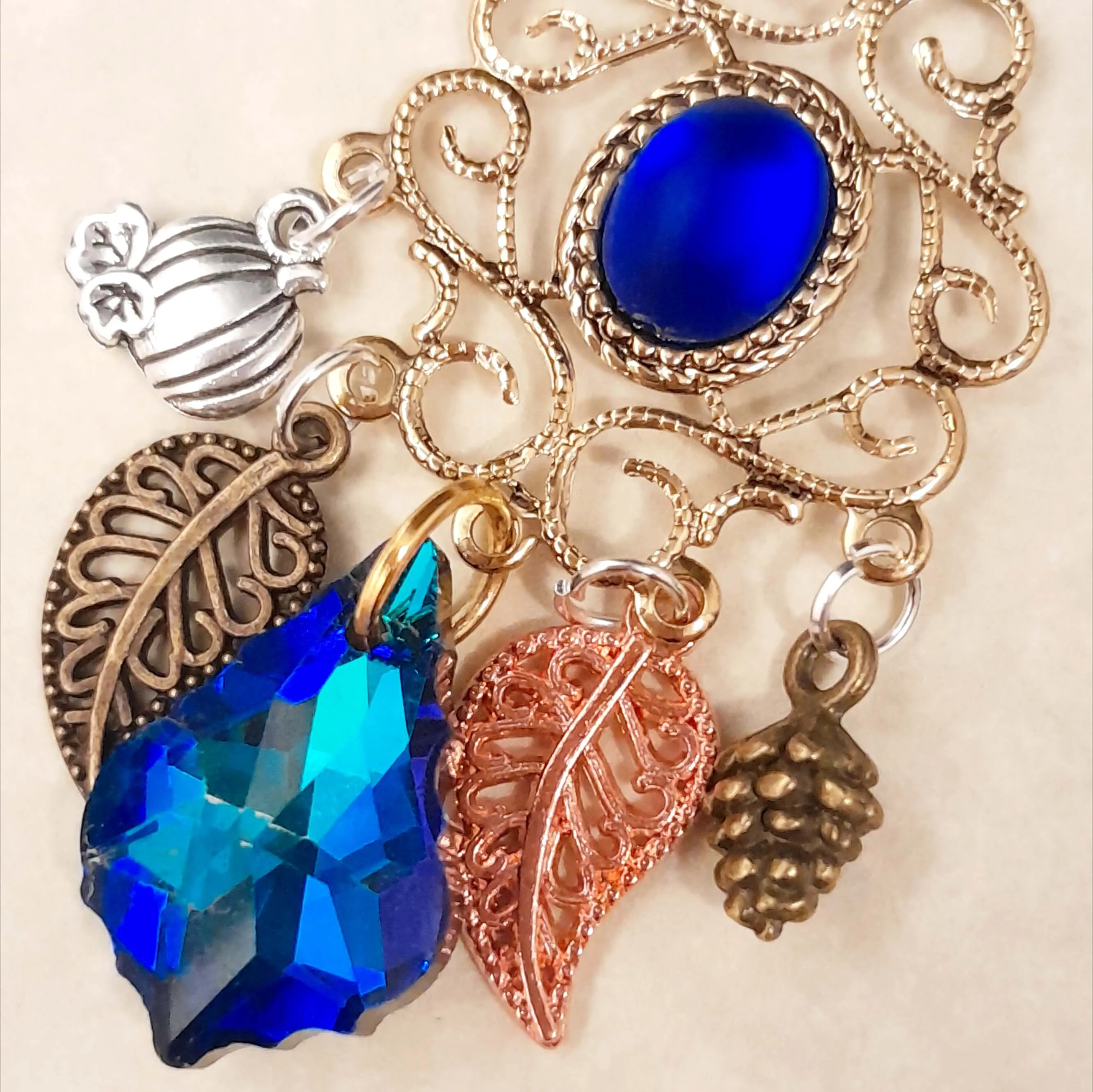 Blue Crystal Chandelier Earrings