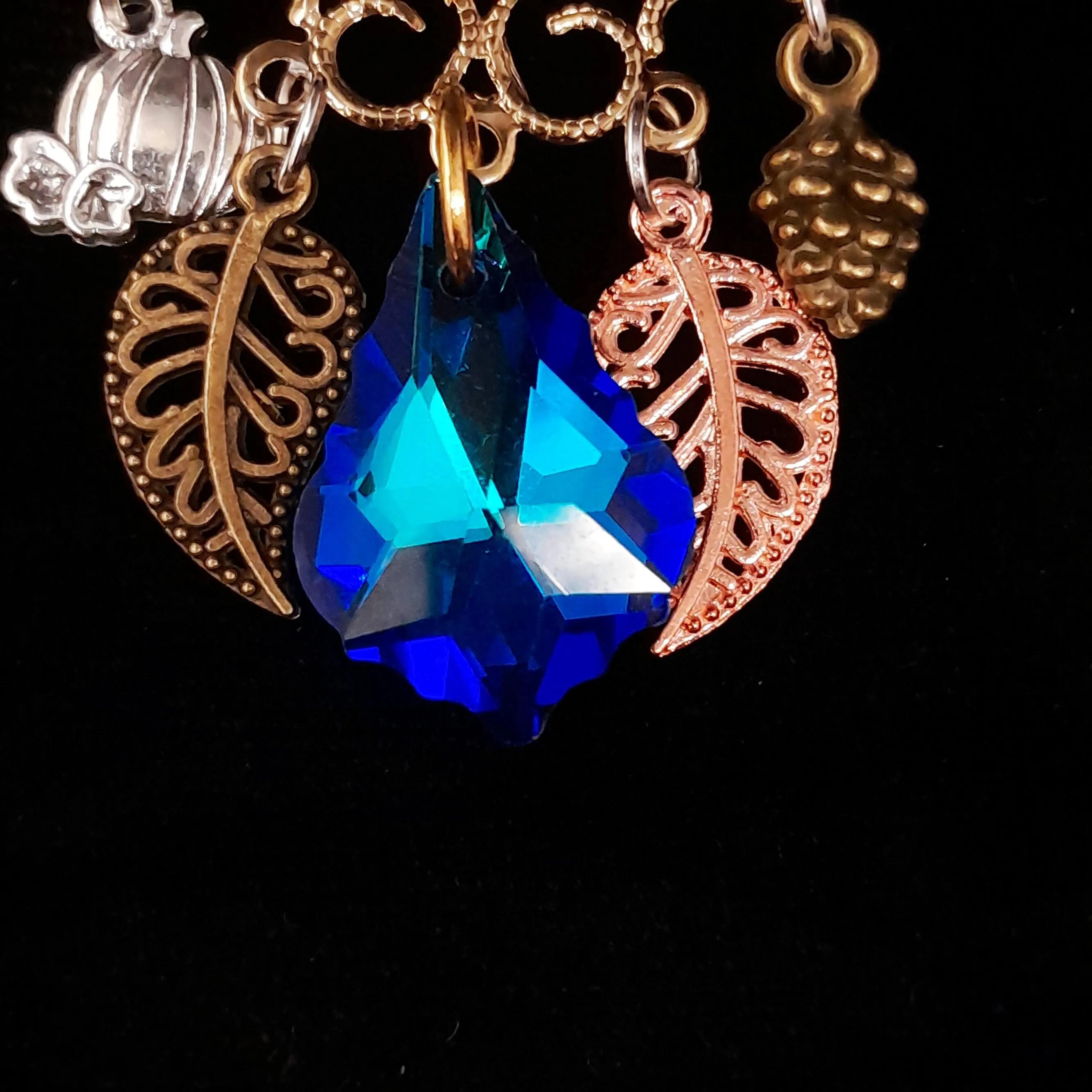 Blue Crystal Chandelier Earrings