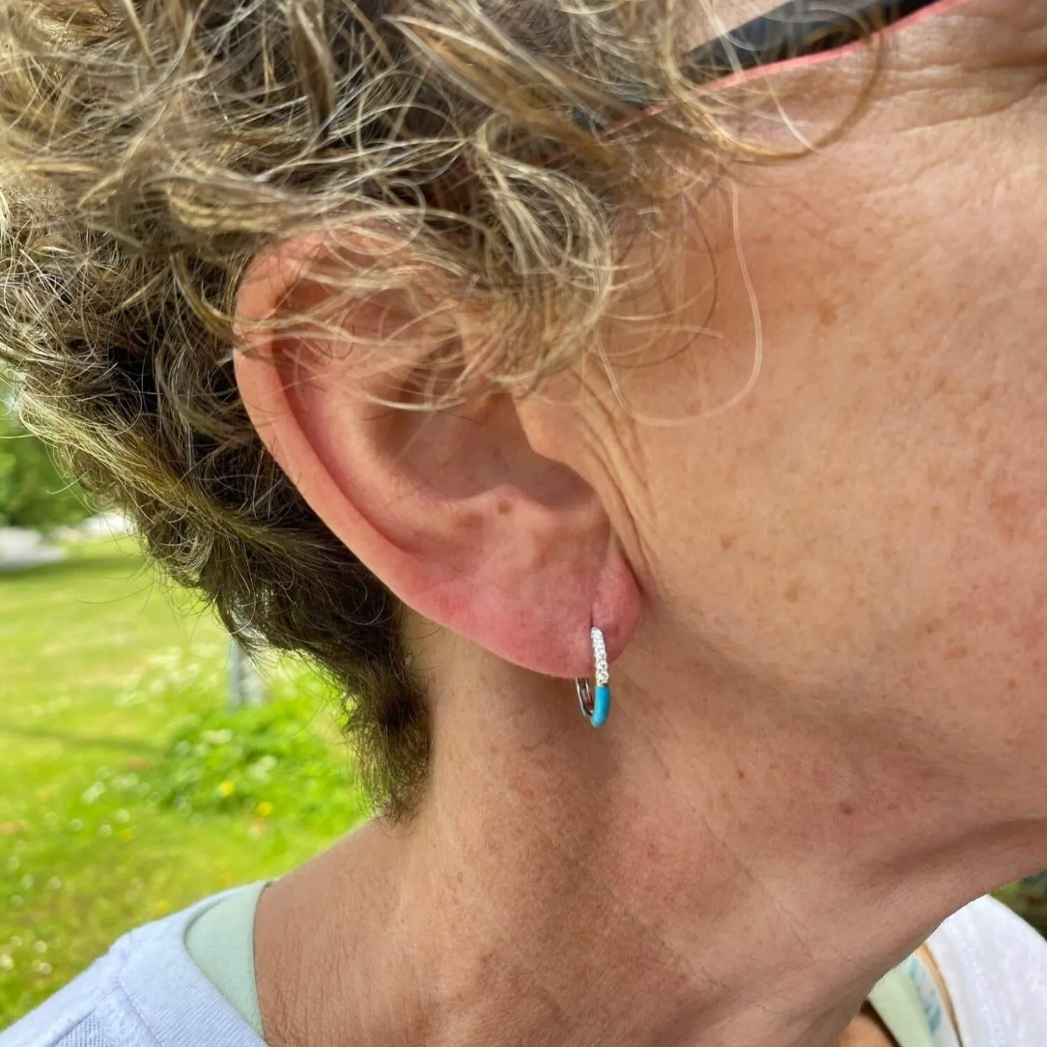 Blue Sky Hoop Earrings