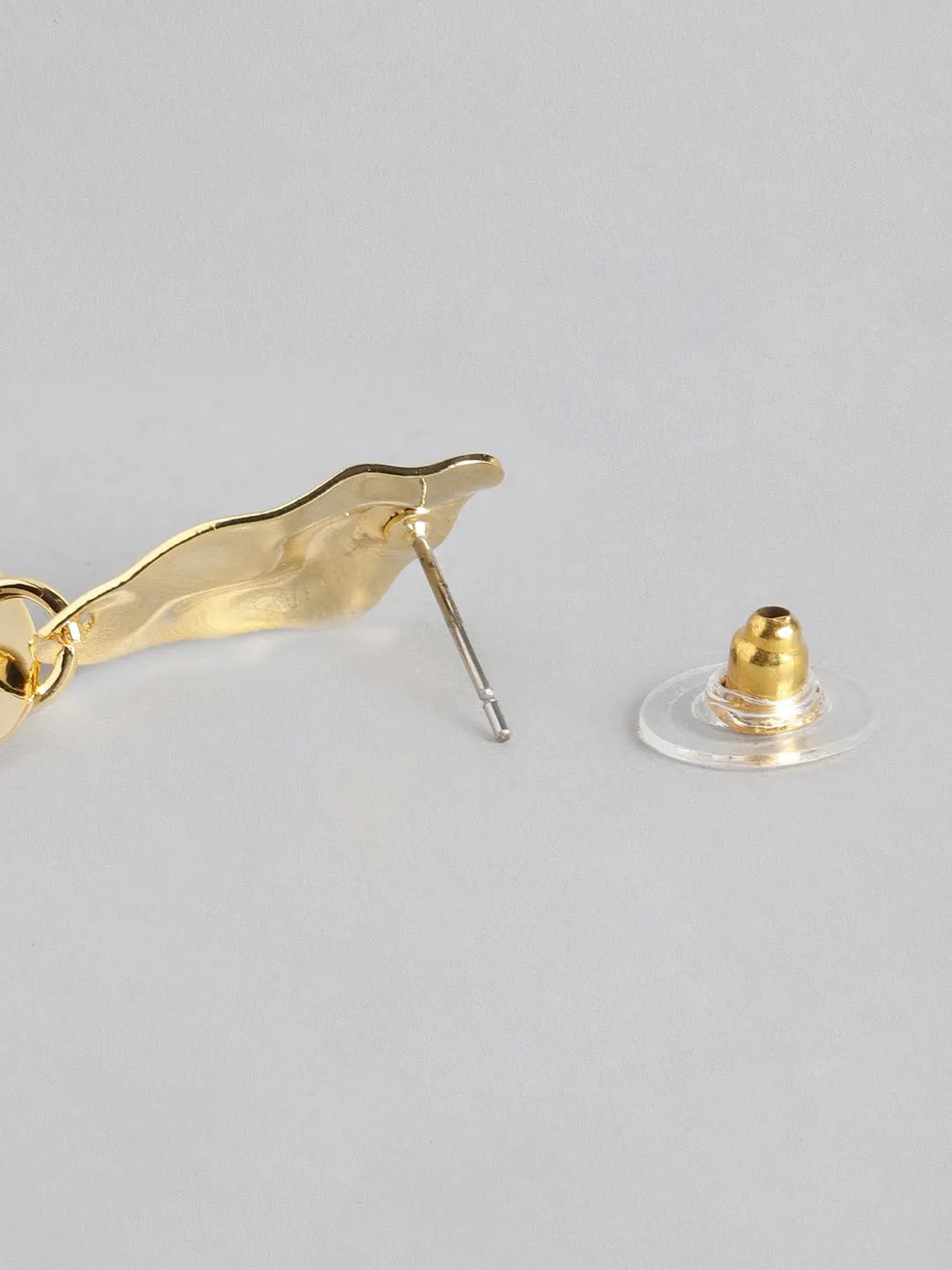 Blueberry gold plated circular drop earring
