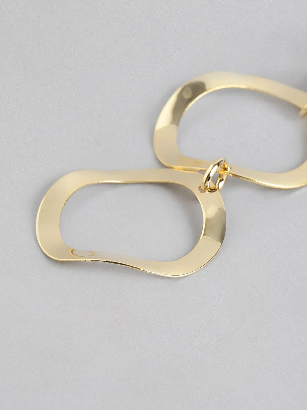 Blueberry gold plated circular drop earring