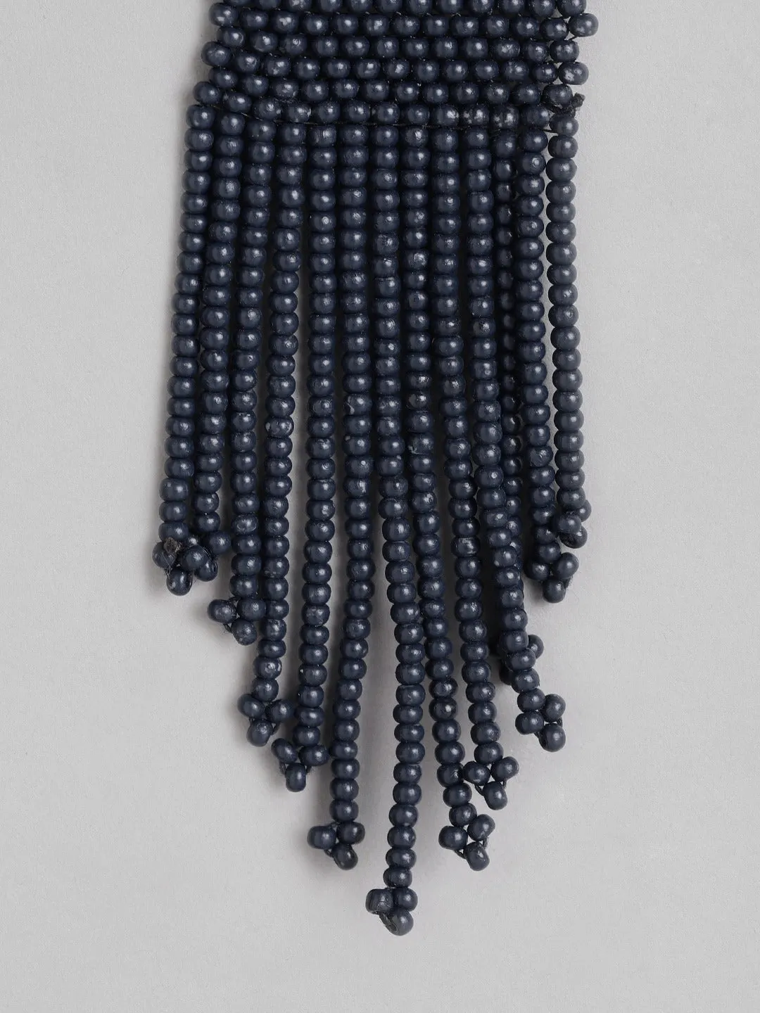Blueberry navy blue beaded drop earring