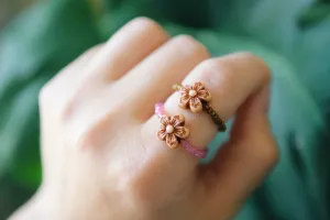 Boho Flower Seed Beaded Ring