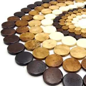 Bone Beads - Ox Bone Coin Beads in White, Light Brown, Medium Brown, Dark Brown | Sizes: 10mm, 14mm, 16mm, 20mm | Bone Focal Beads & Circle Beads