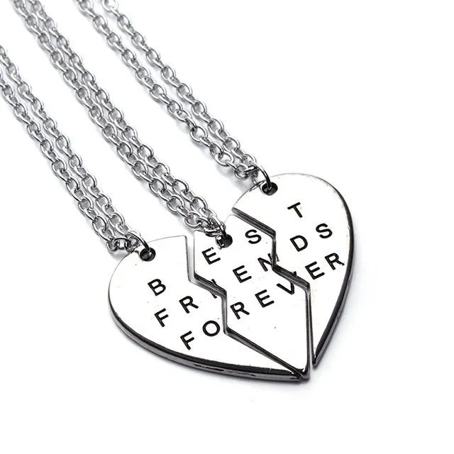 Broken Heart Best Friends Forever Pendant Necklaces