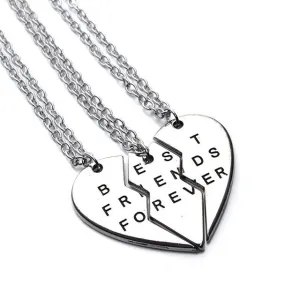 Broken Heart Best Friends Forever Pendant Necklaces