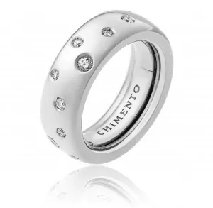 Chimento Forever 18ct White Gold Diamond Adjustable Size-Fit Wide Ring