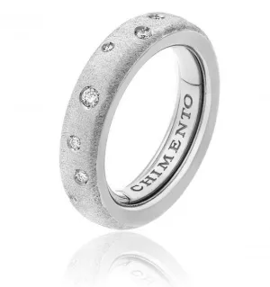 Chimento Forever Matte 18ct White Gold Diamond Adjustable Size-Fit Medium Ring