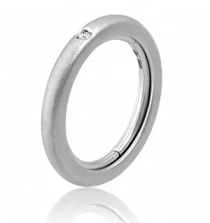 Chimento Forever Stack Me Matte 18ct White Gold Diamond Adjustable Size-Fit Ring