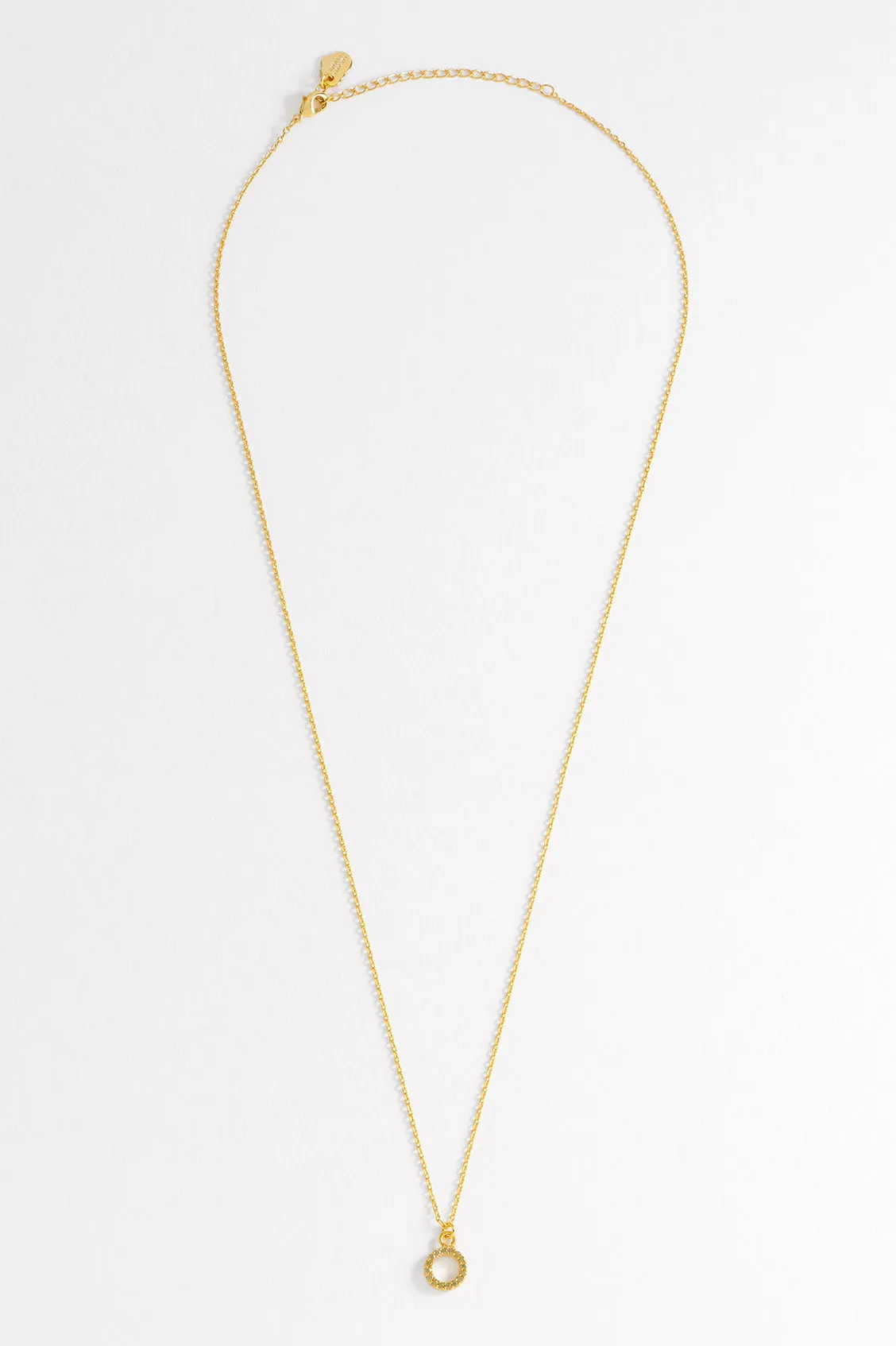 Circle CZ Pendant Necklace