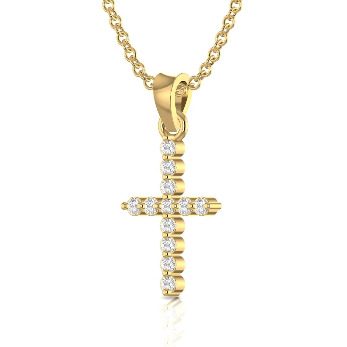 Classic Diamond Cross Necklace