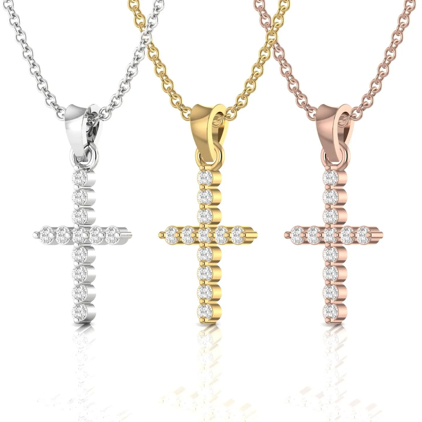 Classic Diamond Cross Necklace