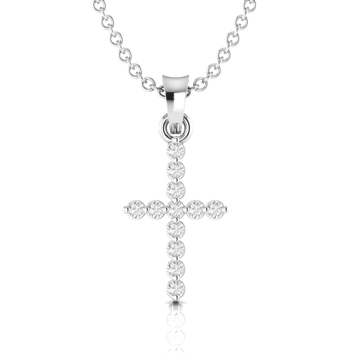 Classic Diamond Cross Necklace