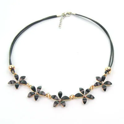 Classic Imitation Crystal Chain Choker Bib Statement Pendant Necklace
