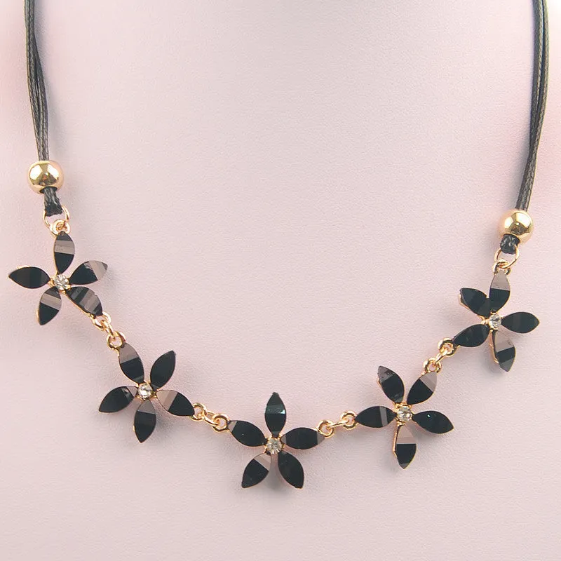 Classic Imitation Crystal Chain Choker Bib Statement Pendant Necklace