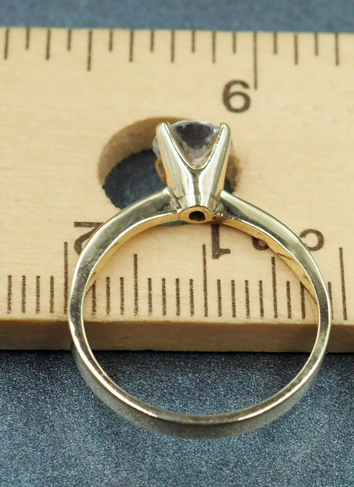 Clear Cubic Zirconia Solitaire 9ct Yellow Gold Ring