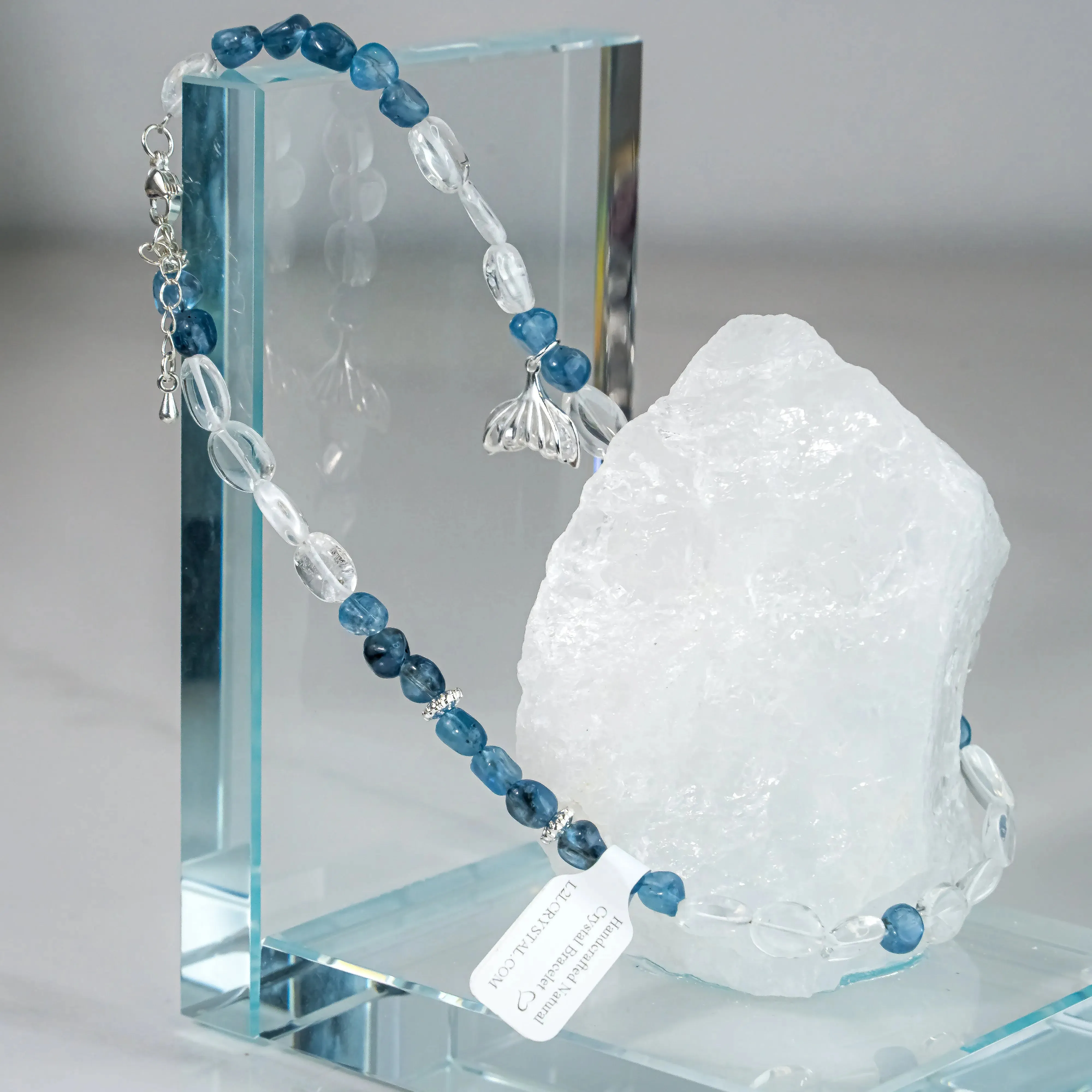 Clear Quartz Aquamarine Bracelet