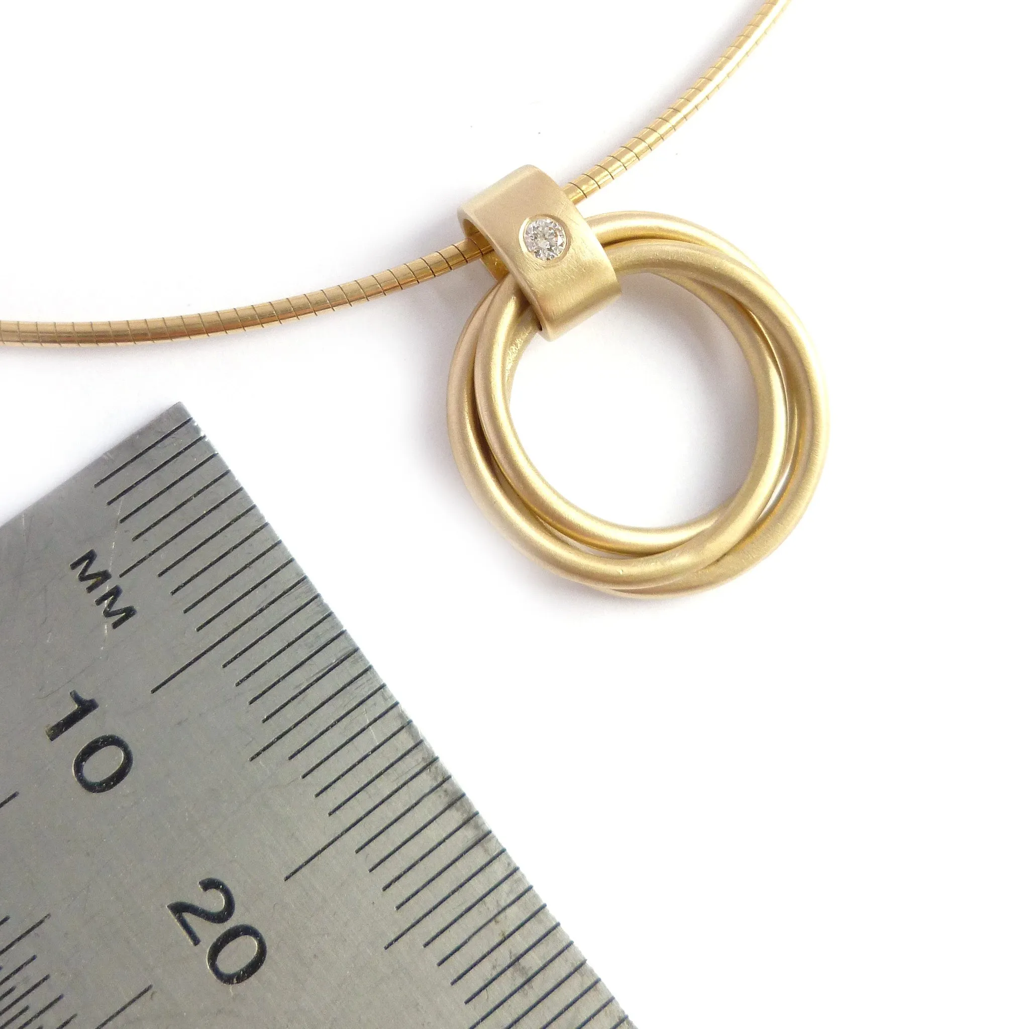 Contemporary 18ct Gold and Diamond Necklace