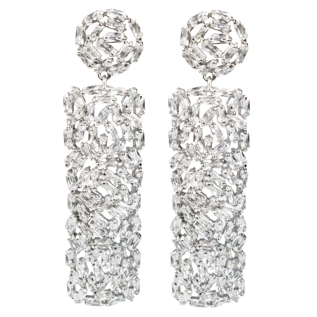 Contemporary Artisté Baguette Collage Diamontage™ 18.58 Carat Earrings