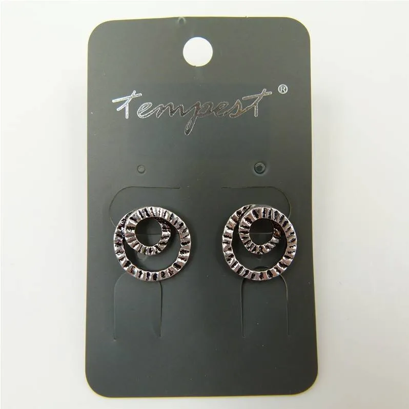 Contemporary flat swirl design earrings