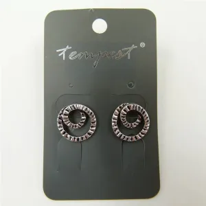 Contemporary flat swirl design earrings