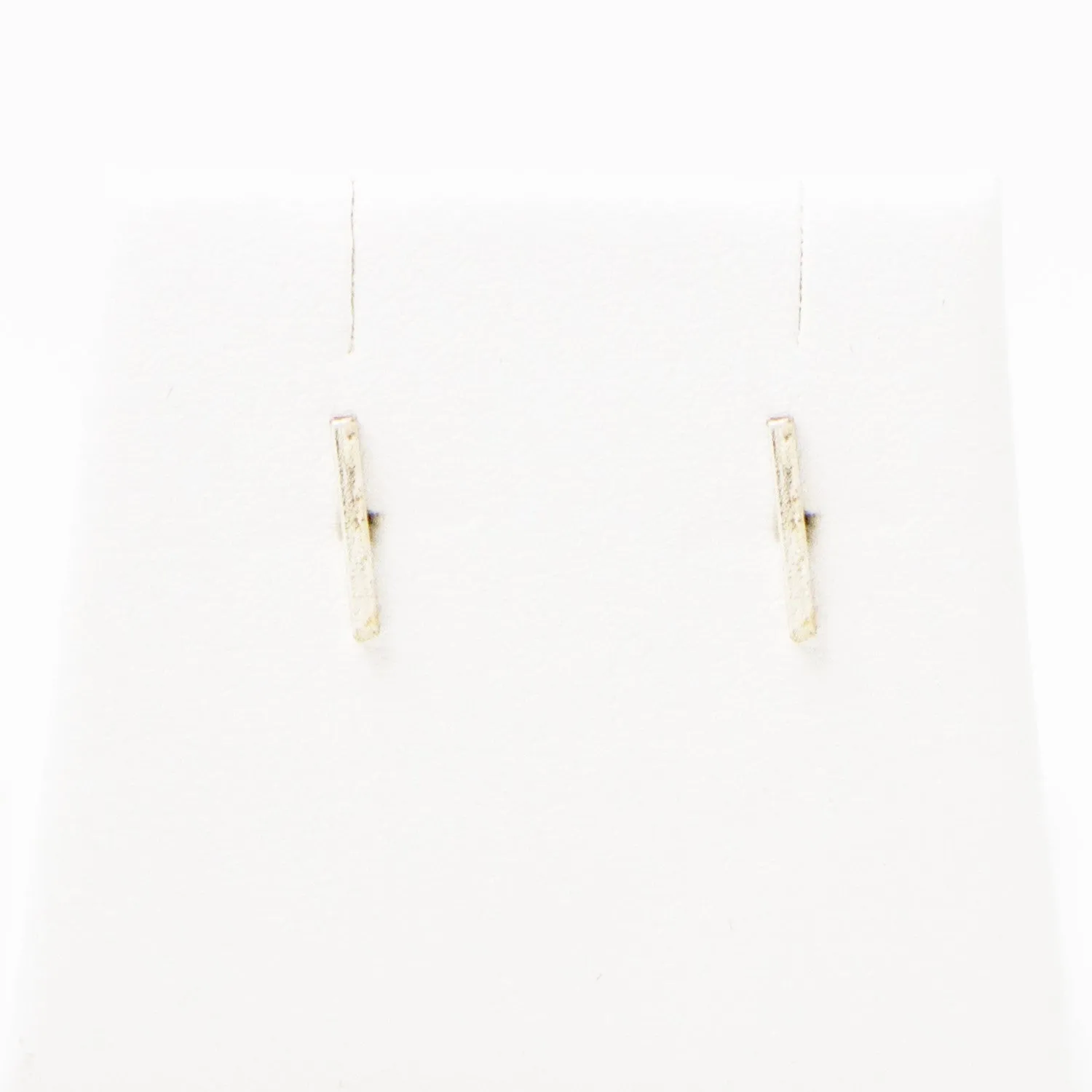 Contemporary simple plain bar studs in sterling silver