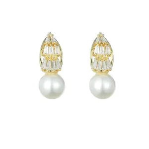 Crystal and Pearl Earrings