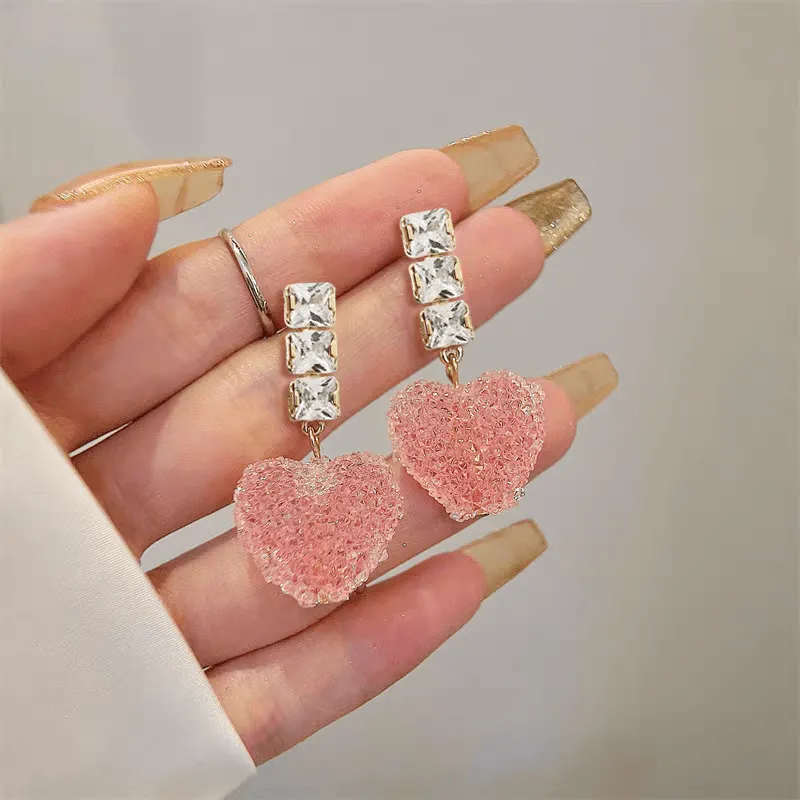 Crystal Candy Heart Earrings