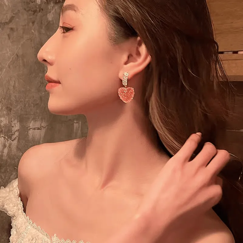 Crystal Candy Heart Earrings