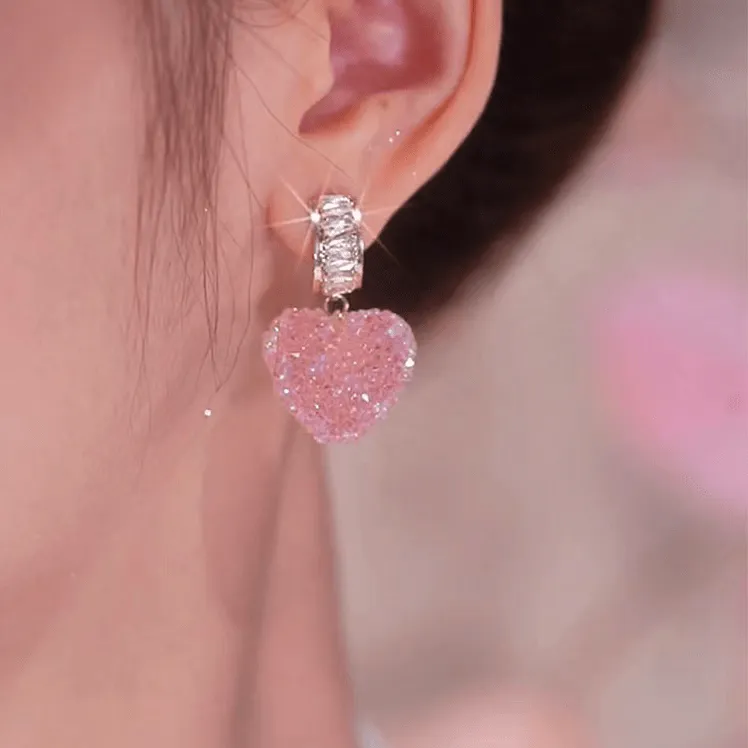 Crystal Candy Heart Earrings