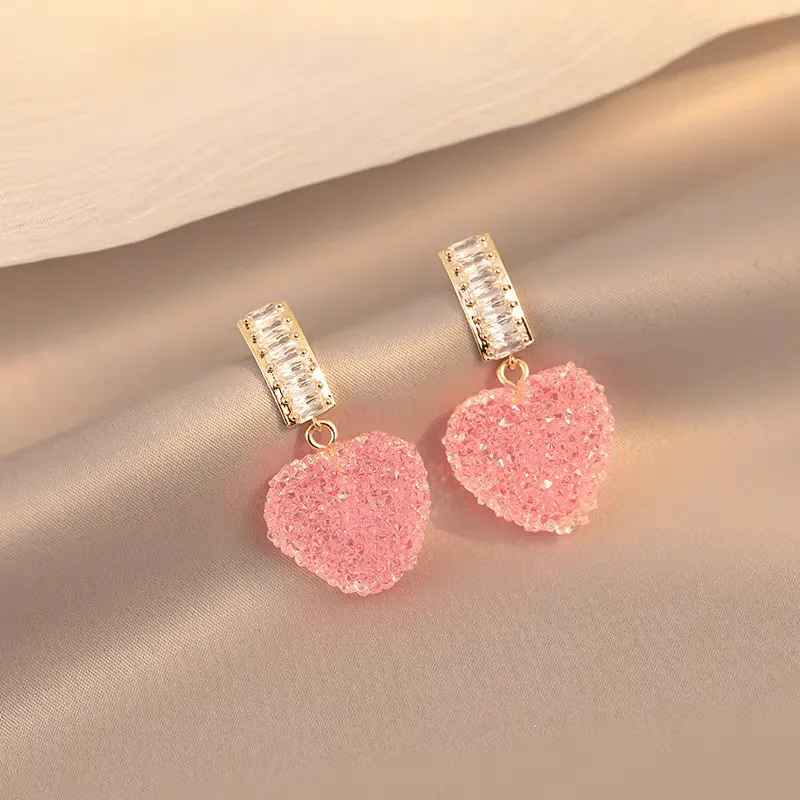 Crystal Candy Heart Earrings
