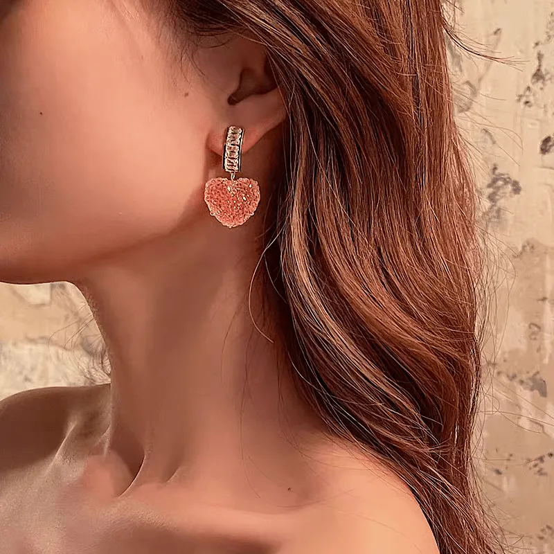 Crystal Candy Heart Earrings