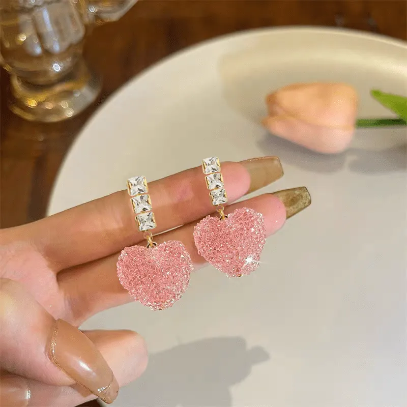 Crystal Candy Heart Earrings