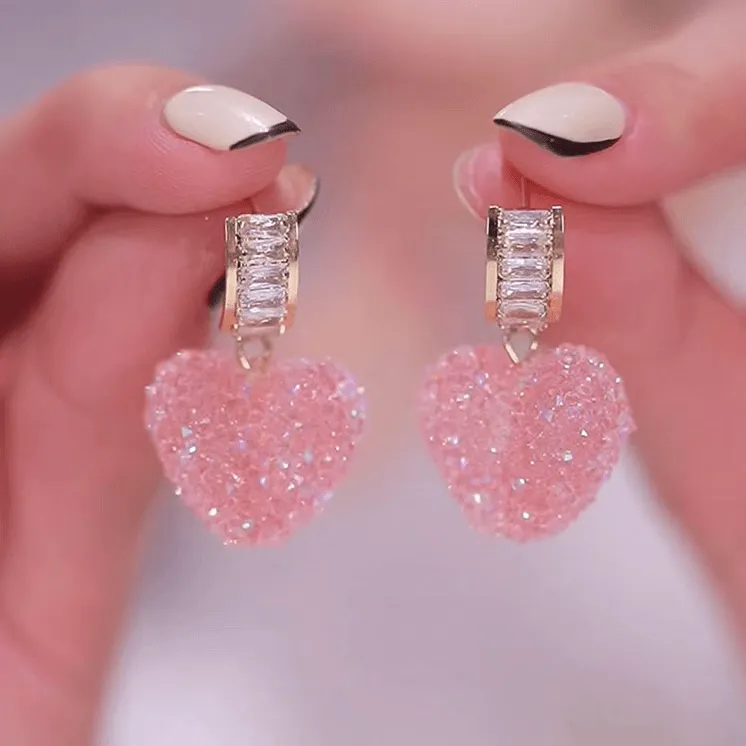 Crystal Candy Heart Earrings