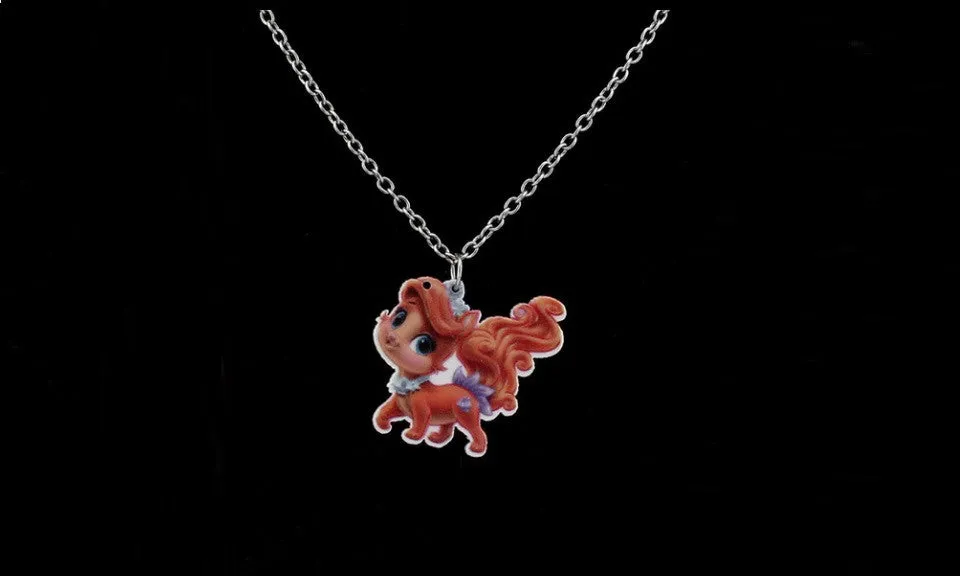 Cute Little Horse Pendant Short Length Necklace