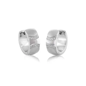 CZ Curve Earrings | Italgem Steel