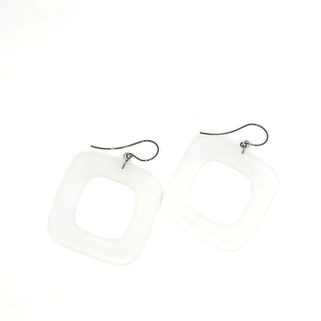 Deco Square Donut Drop Earrings
